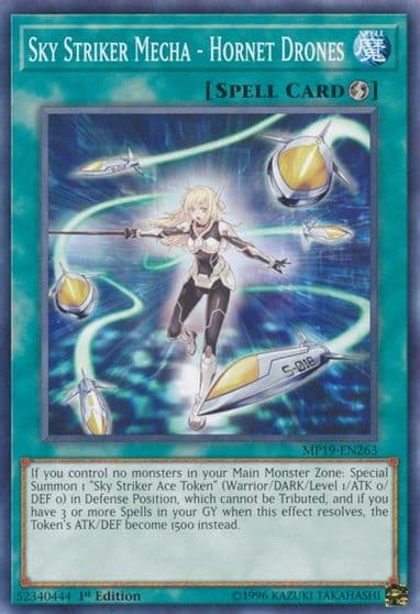 Sky Striker Mecha Hornet Drones 2019 Gold Sarcophagus Tin Mega Pack Yu-Gi-Oh! card