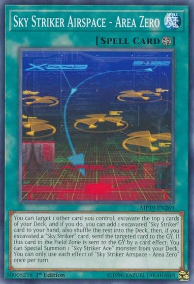 Sky Striker Airspace Area Zero 2019 Gold Sarcophagus Tin Mega Pack Yu-Gi-Oh! card