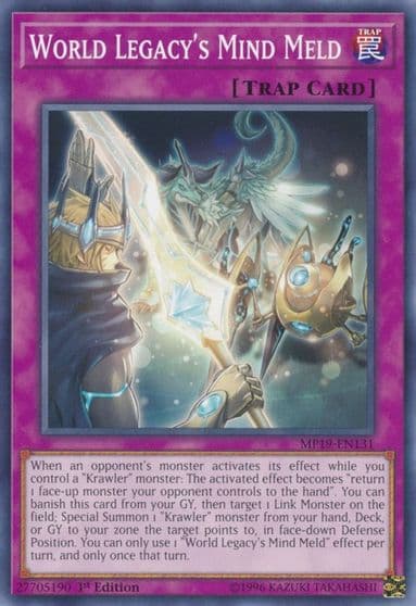 World Legacys Mind Meld 2019 Gold Sarcophagus Tin Mega Pack Yu-Gi-Oh! card