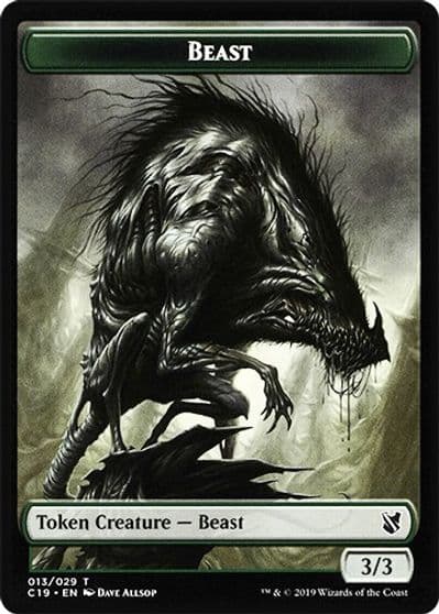 Beast 013 Wurm Double Sided Token Commander 2019 Magic card