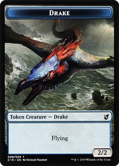 Drake Human Double Sided Token Commander 2019 Magic card