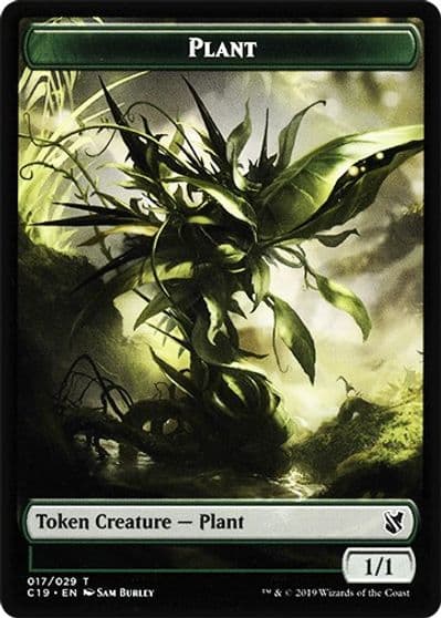 Plant Snake Double Sided Token Commander 2019 Magic card