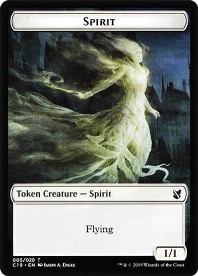 Spirit Human Double Sided Token Commander 2019 Magic card