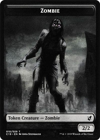 Zombie 010 Zombie 011 Double Sided Token Commander 2019 Magic card