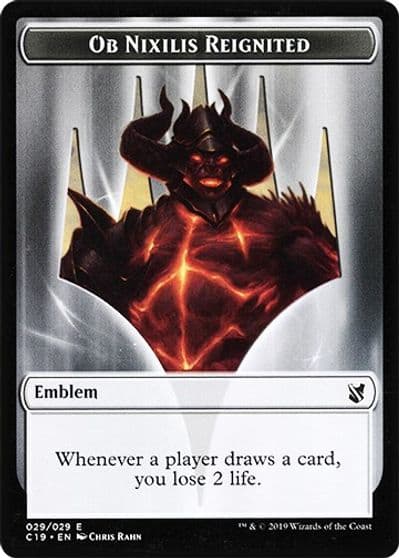 Emblem Ob Nixilis Reignited Zombie 010 Double Sided Token Commander 2019 Magic card