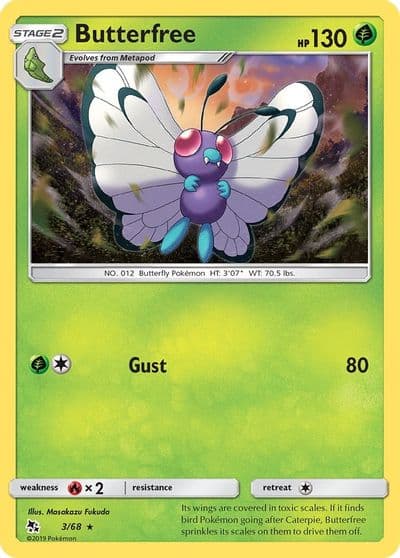 Butterfree Hidden Fates Pokemon card