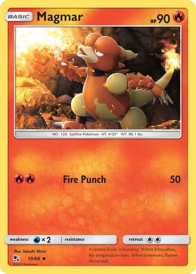 Magmar Hidden Fates Pokemon card