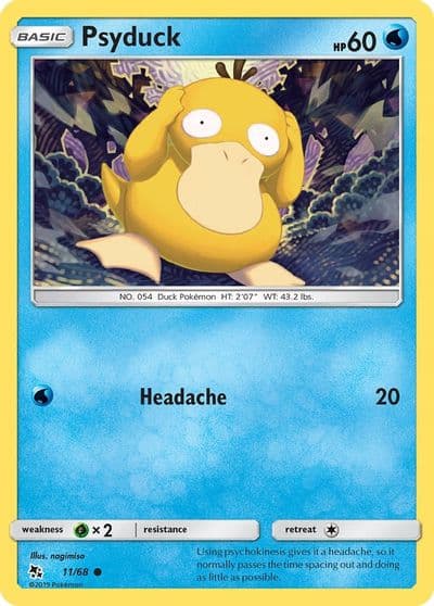 Psyduck Hidden Fates Pokemon card