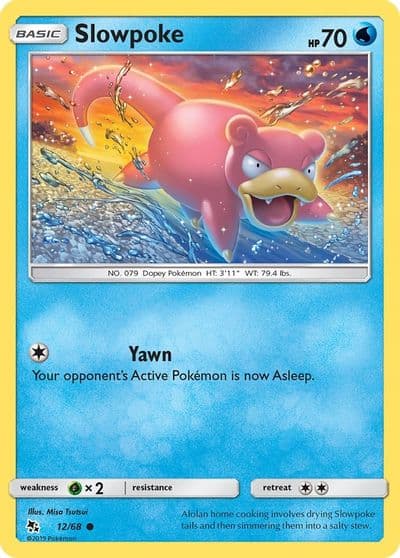 Slowpoke Hidden Fates Pokemon card