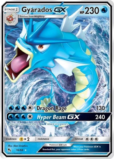 Gyarados GX Hidden Fates Pokemon card