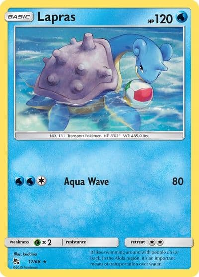 Lapras Hidden Fates Pokemon card