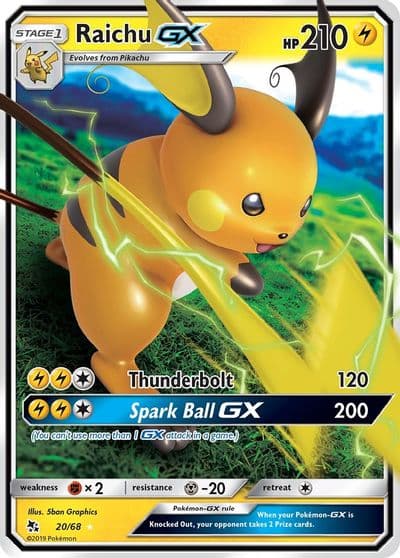 Raichu GX (#60 Pikachu Stamped) Battle Academy Pokemon card