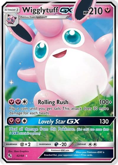 Wigglytuff GX Hidden Fates Pokemon card