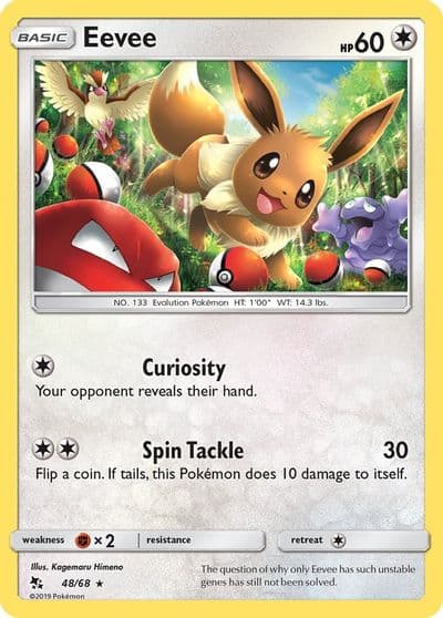 Eevee (48) Hidden Fates Pokemon card