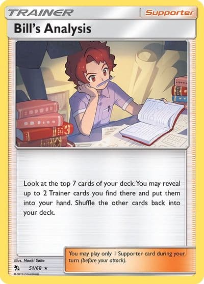 Bill's Analysis Hidden Fates Pokemon card