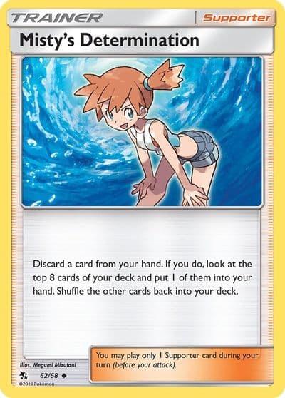 Misty's Determination Hidden Fates Pokemon card