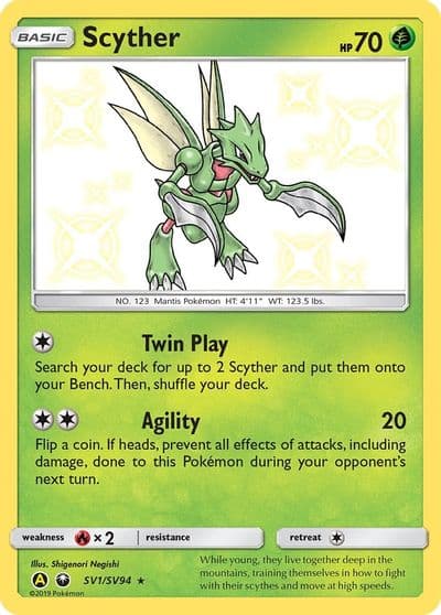 Scyther Hidden Fates: Shiny Vault Pokemon card