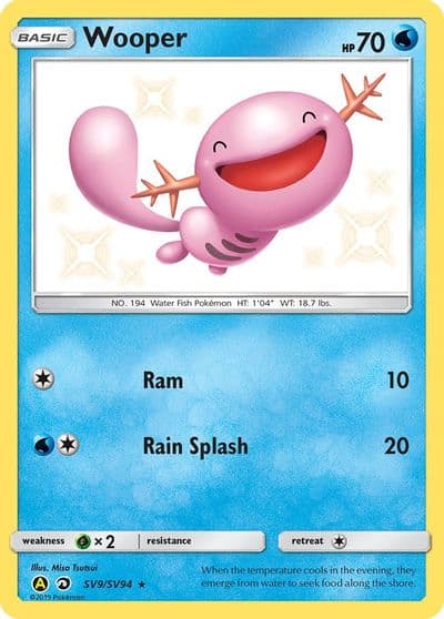 Wooper Hidden Fates: Shiny Vault Pokemon card