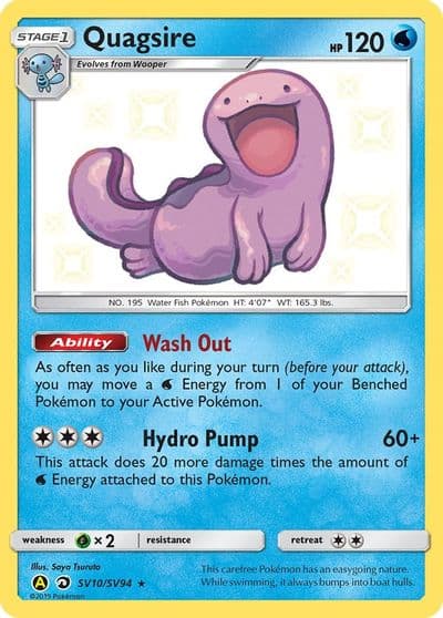 Quagsire Hidden Fates: Shiny Vault Pokemon card