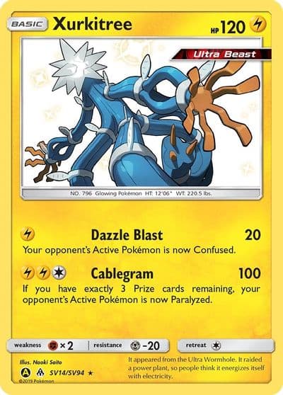 Xurkitree Hidden Fates: Shiny Vault Pokemon card
