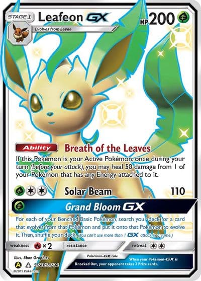 Leafeon GX Hidden Fates: Shiny Vault Pokemon card