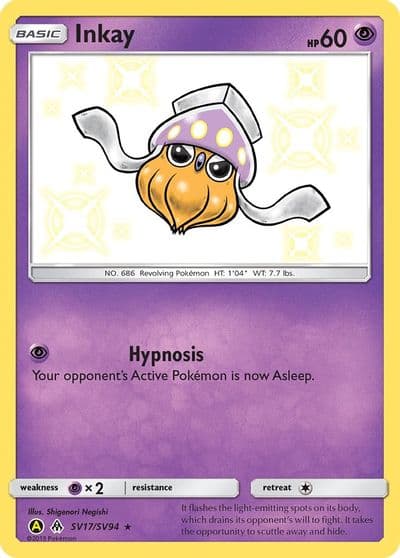 Inkay Hidden Fates: Shiny Vault Pokemon card