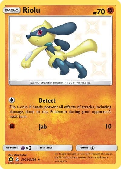 Riolu Hidden Fates: Shiny Vault Pokemon card