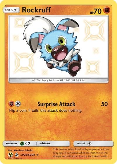 Rockruff Hidden Fates: Shiny Vault Pokemon card