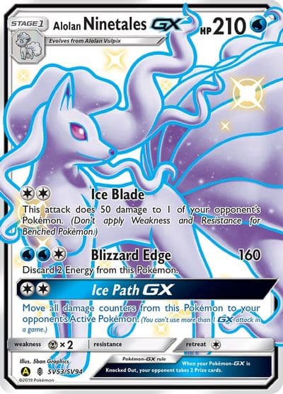 Alolan Ninetales GX Hidden Fates: Shiny Vault Pokemon card