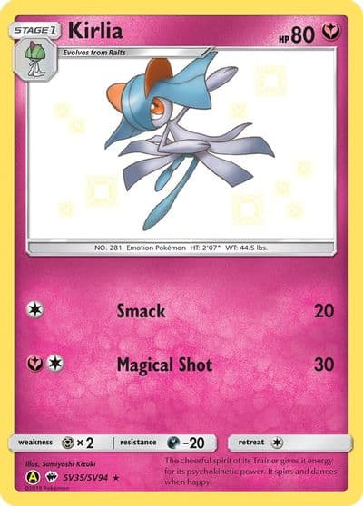 Kirlia Hidden Fates: Shiny Vault Pokemon card