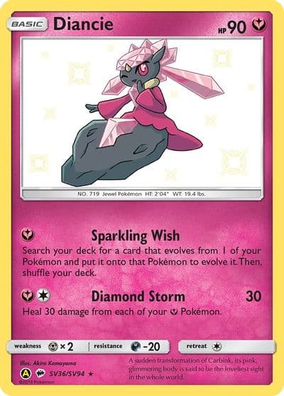 Diancie Hidden Fates: Shiny Vault Pokemon card