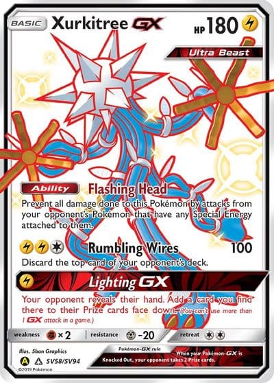 Xurkitree GX Hidden Fates: Shiny Vault Pokemon card