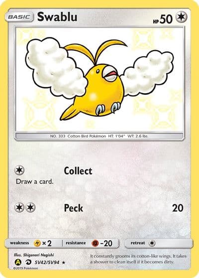 Swablu Hidden Fates: Shiny Vault Pokemon card