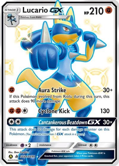 Lucario GX Hidden Fates: Shiny Vault Pokemon card