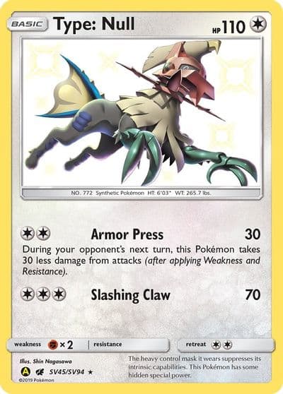 Type: Null Hidden Fates: Shiny Vault Pokemon card