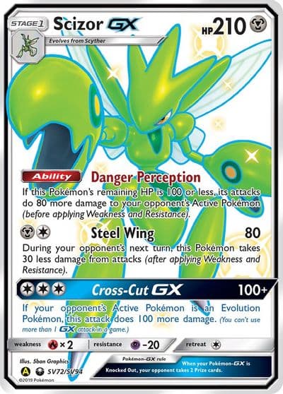 Scizor GX Hidden Fates: Shiny Vault Pokemon card
