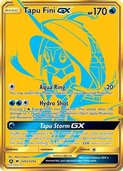 Tapu Fini GX Hidden Fates: Shiny Vault Pokemon card