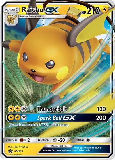 Raichu GX - SM213 SM Promos Pokemon card