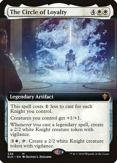 The Circle of Loyalty Extended Art Throne of Eldraine Magic card
