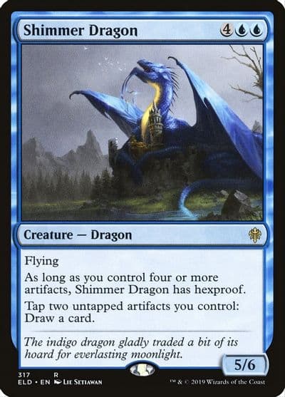 Shimmer Dragon Throne of Eldraine Magic card