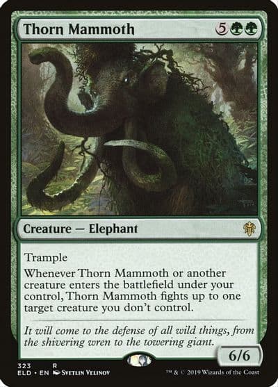 Thorn Mammoth Throne of Eldraine Magic card