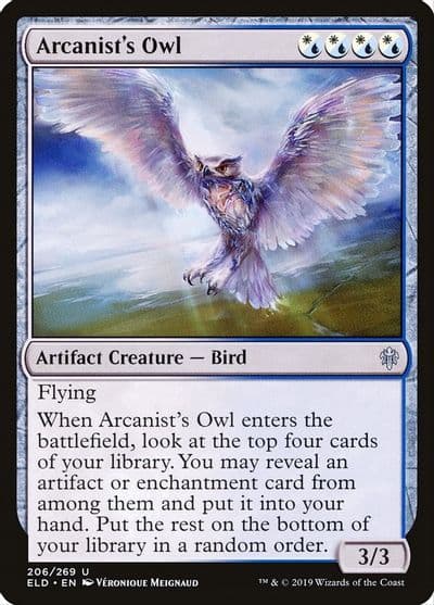 Arcanists Owl Throne of Eldraine Magic card