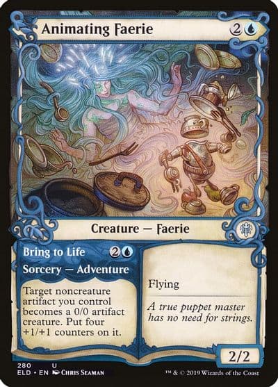 Animating Faerie Showcase Throne of Eldraine Magic card