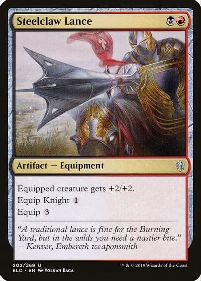 Steelclaw Lance Throne of Eldraine Magic card
