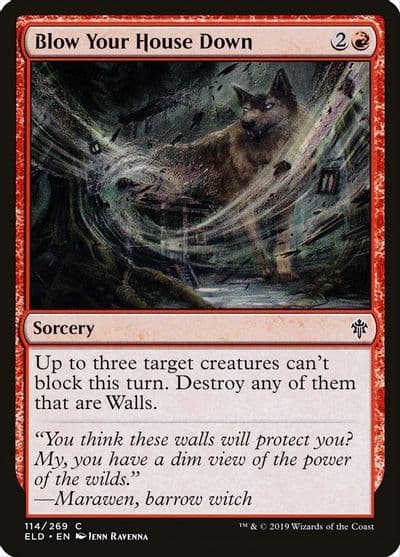 Blow Your House Down Throne of Eldraine Magic card