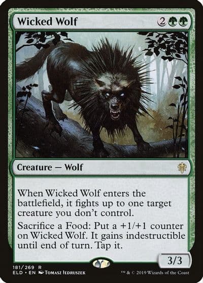 Wicked Wolf Throne of Eldraine Magic card