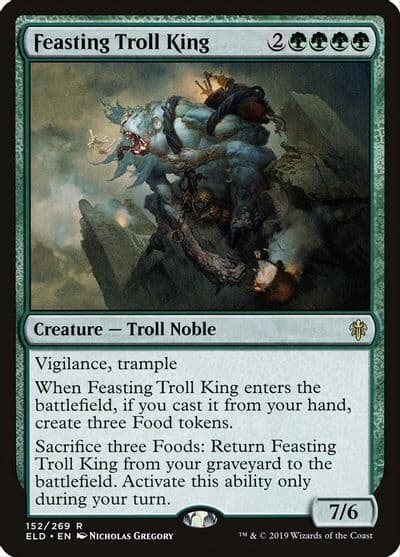 Feasting Troll King Throne of Eldraine Magic card