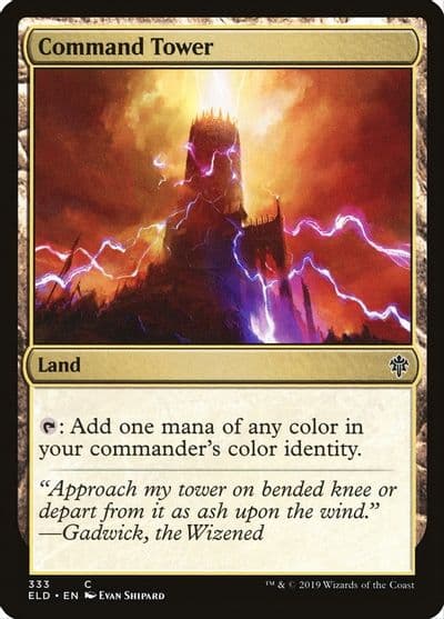 Command Tower Throne of Eldraine Magic card