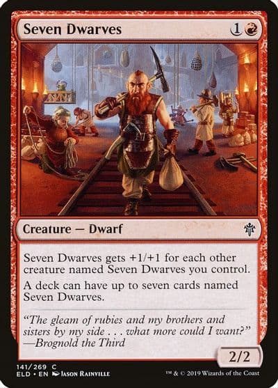 Seven Dwarves Throne of Eldraine Magic card