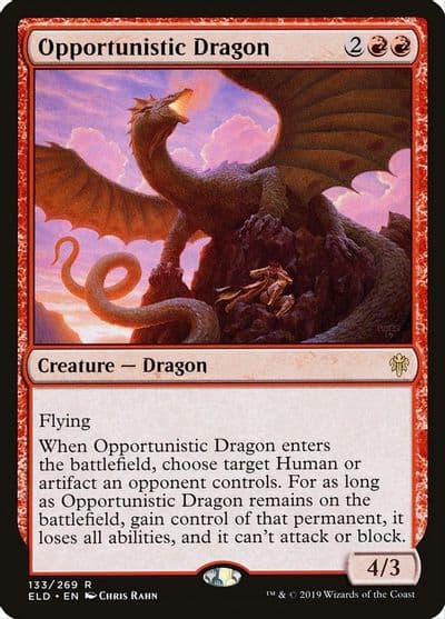 Opportunistic Dragon Throne of Eldraine Magic card
